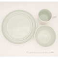 Wholesale Color Color Glaze Assiettes de vaisselle en porcelaine